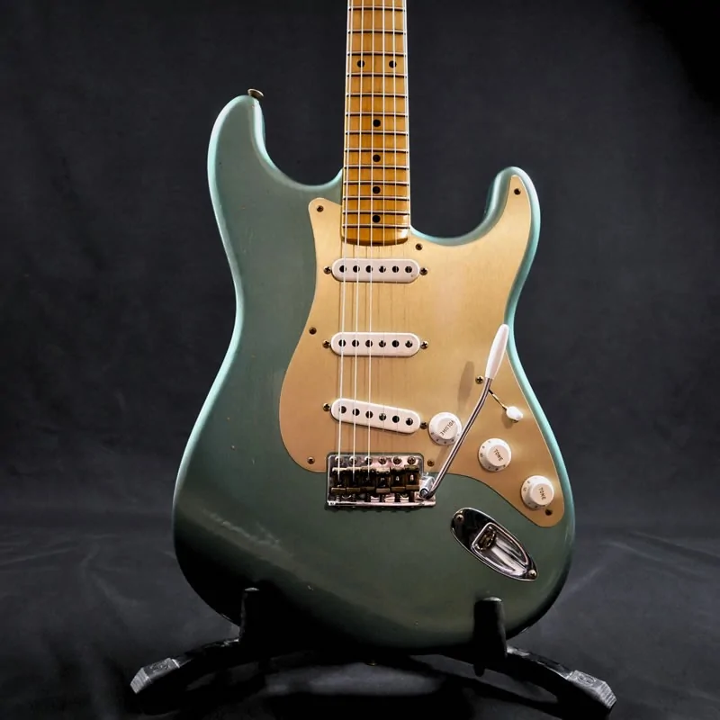 Fender 2019 Ltd Ed '55 Dual-Mag Strat MN Super Fad Aged Sherwood Green