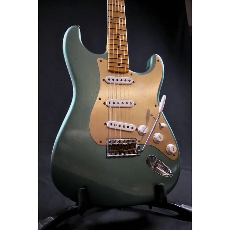 Fender 2019 Ltd Ed '55 Dual-Mag Strat MN Super Fad Aged Sherwood Green
