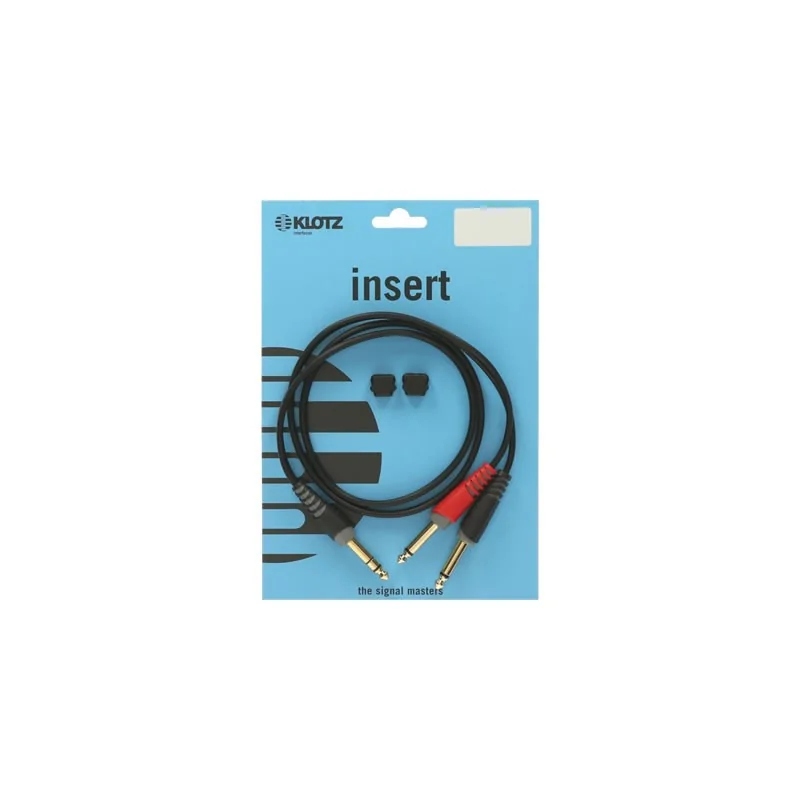 Klotz AY1 Câble Insert TRS 6,3 mm vers 2x TS 6,3 mm 1 m Klotz AY1 Câble Insert TRS 6,3 mm vers 2x TS 6,3 mm 1 m