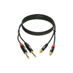 KLOTZ KT-CJ150 – Câble MiniLink Pro Stéréo Twin 1.5 m (2x Jack 6,35 mm – 2x RCA) KLOTZ KT-CJ150 – Câble MiniLink Pro Stéréo Twin 1.5 m (2x Jack 6,35 mm – 2x RCA)