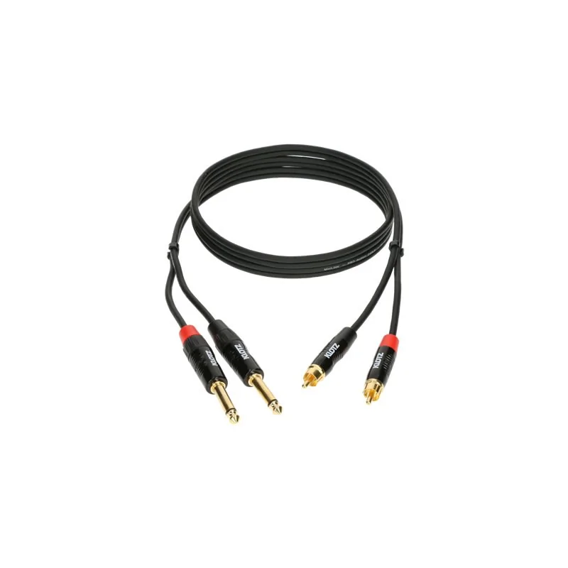 KLOTZ KT-CJ150 – Câble MiniLink Pro Stéréo Twin 1.5 m (2x Jack 6,35 mm – 2x RCA) KLOTZ KT-CJ150 – Câble MiniLink Pro Stéréo Twin 1.5 m (2x Jack 6,35 mm – 2x RCA)
