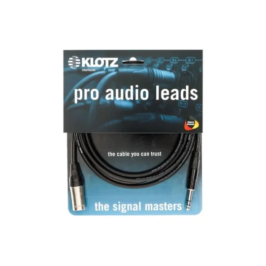 KLOTZ M1MS1K0300 – Câble microphone symétrique 3 m (XLR mâle – Jack 3 pôles)