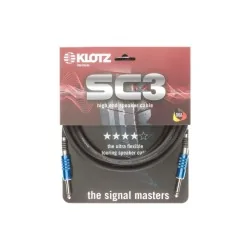 Klotz SC3PP01SW Câble haut-parleur 2x 2,5 mm² PVC, 1 m (Jack 6,35 mm – Jack 6,35 mm) Klotz SC3PP01SW Câble haut-parleur 2x 2,5 mm² PVC, 1 m (Jack 6,35 mm – Jack 6,35 mm)