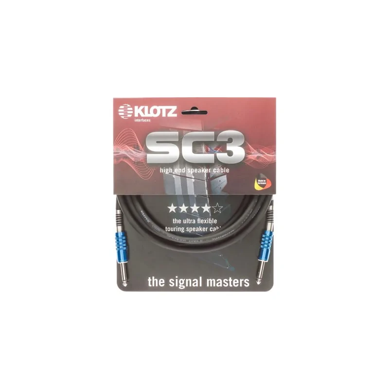 Klotz SC3PP01SW Câble haut-parleur 2x 2,5 mm² PVC, 1 m (Jack 6,35 mm – Jack 6,35 mm) Klotz SC3PP01SW Câble haut-parleur 2x 2,5 mm² PVC, 1 m (Jack 6,35 mm – Jack 6,35 mm)