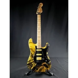 Fender Stratocaster SWIRL 2014 Yellow and Black - Occasion