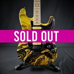 Fender Stratocaster SWIRL 2014 Yellow and Black - Occasion