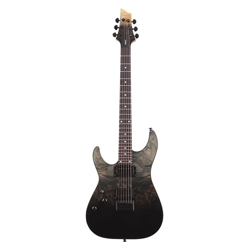 Schecter C-1 Standard Gaucher Black Fade Burst Burl
