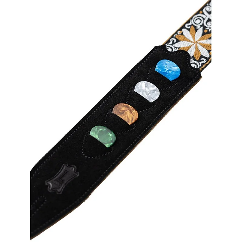 Levy's Courroie tissu Hootenany 4 portes médiators 5 cm Design 13