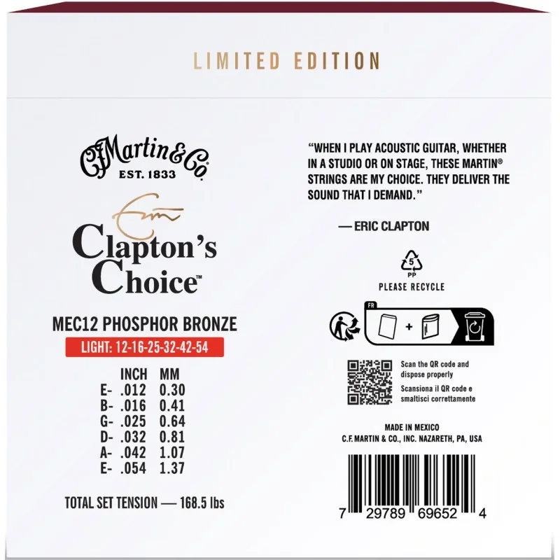 Martin CMA MEC12-LTD Eric Clapton Light