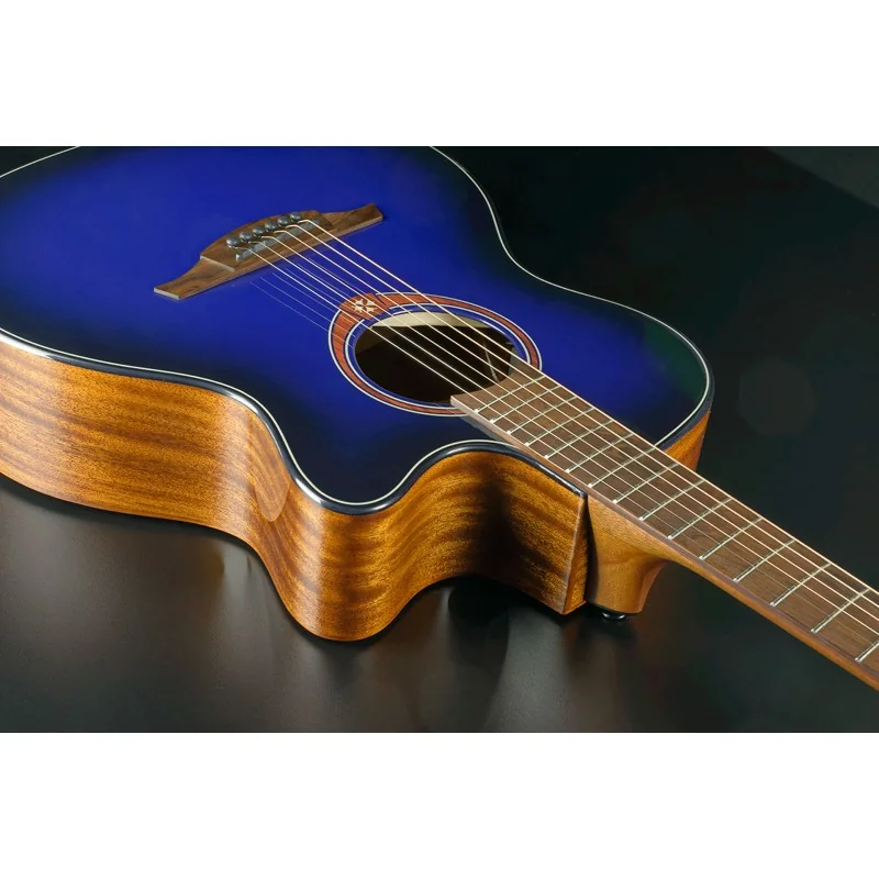 LÂG GLA T-BLUE-DCE Dreadnought pan-coupé électro, Édition Limitée Blue Burst
