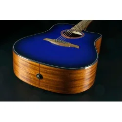 LÂG GLA T-BLUE-DCE Dreadnought pan-coupé électro, Édition Limitée Blue Burst