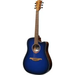 LÂG GLA T-BLUE-DCE Dreadnought pan-coupé électro, Édition Limitée Blue Burst