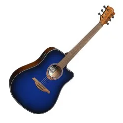 LÂG GLA T-BLUE-DCE Dreadnought pan-coupé électro, Édition Limitée Blue Burst