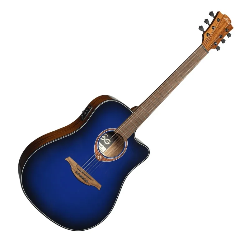 LÂG GLA T-BLUE-DCE Dreadnought pan-coupé électro, Édition Limitée Blue Burst