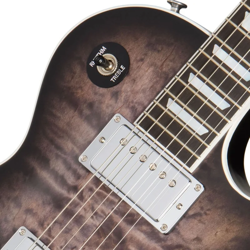Gibson Mark Morton Les Paul Modern Quilt Translucent Ebony Burst Satin