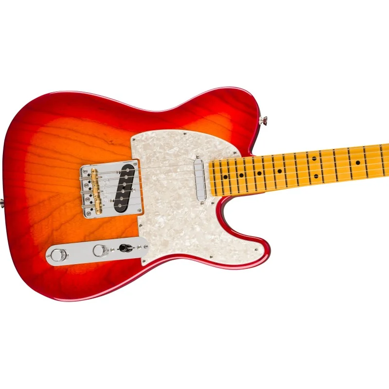 Fender American Professional Telecaster, Maple Fingerboard, Aged Cherry Burst vue de la table