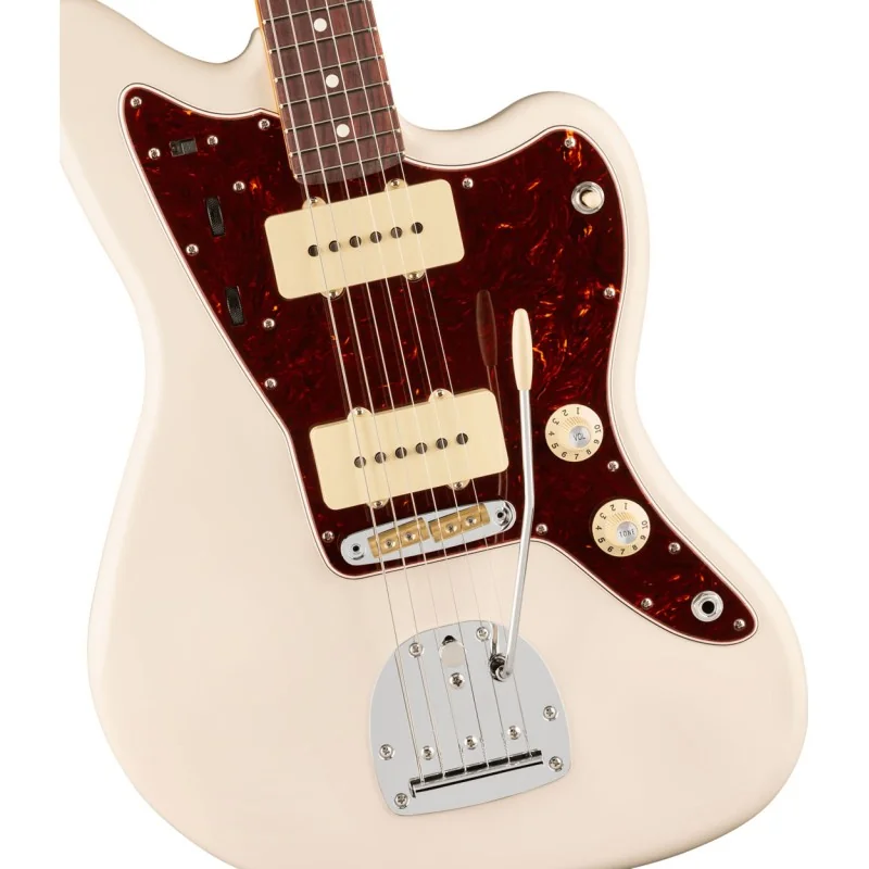 Fender American Professional Jazzmaster Rosewood Olympic White vue de la table