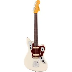 Fender American Professional Jaguar Rosewood Olympic White vue de face Fender American Professional Jaguar Rosewood Olympic White vue de face