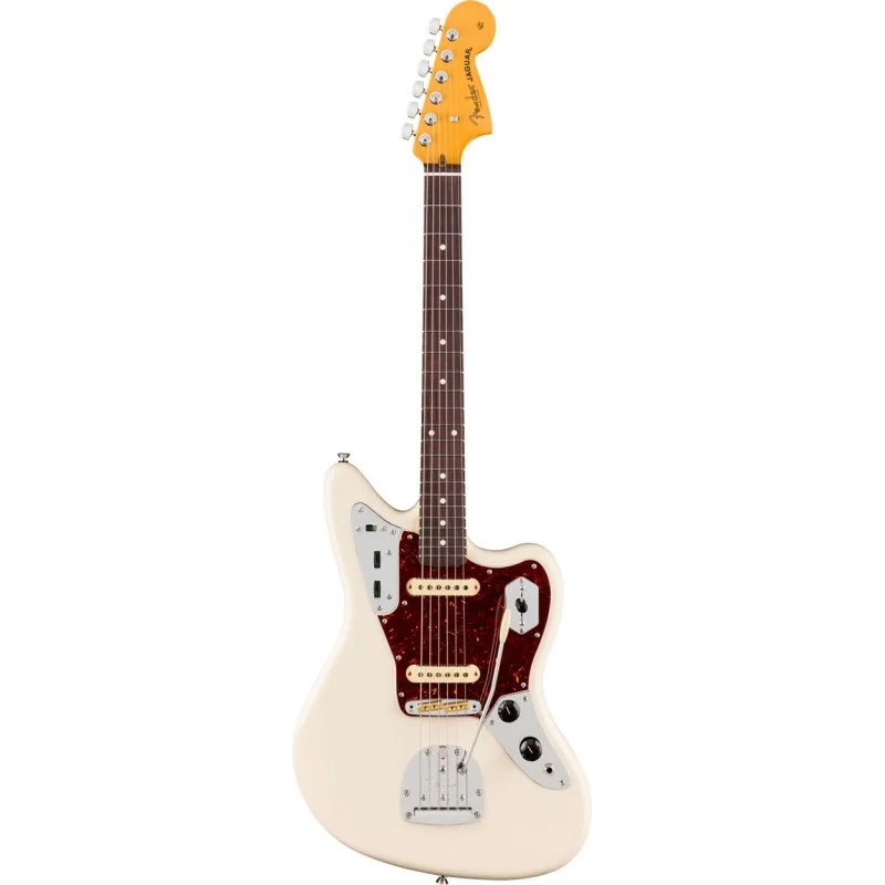 Fender American Professional Jaguar Rosewood Olympic White vue de face