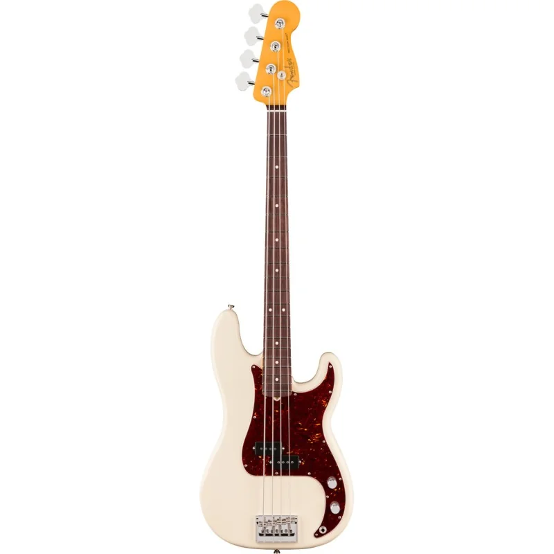 Fender American Professional Precision Bass Rosewood Olympic White vue de face