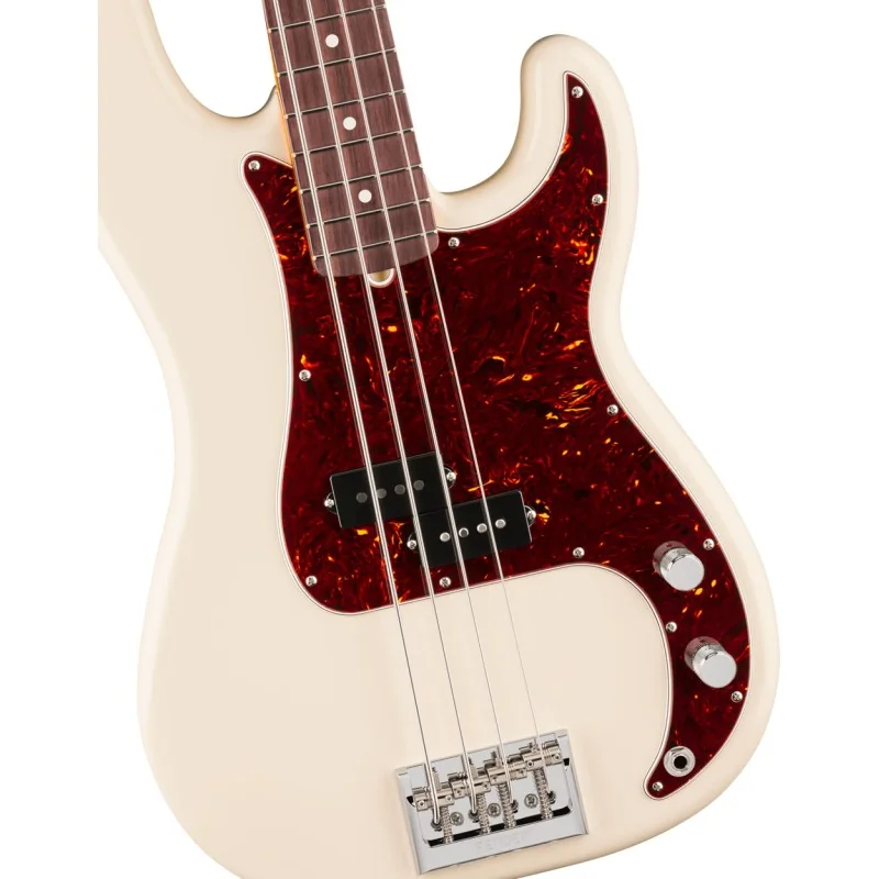 Fender American Professional Precision Bass Rosewood Olympic White vue de la table