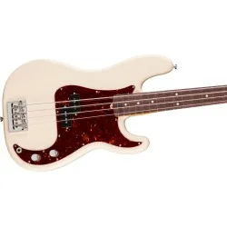Fender American Professional Precision Bass Rosewood Olympic White vue de la table Fender American Professional Precision Bass Rosewood Olympic White vue de la table