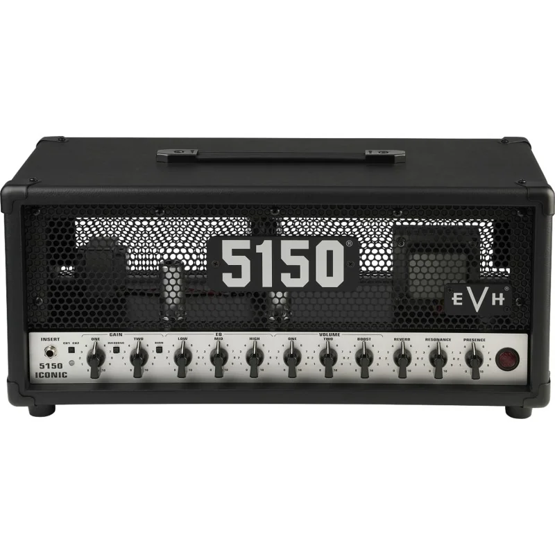 EVH 5150 Iconic Series 15W 6L6 Head Black 230V vue de face