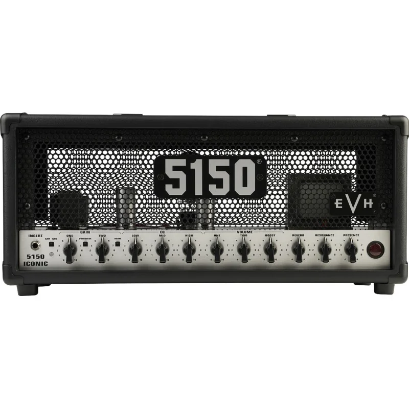 EVH 5150 Iconic Series 15W 6L6 Head Black 230V vue de face