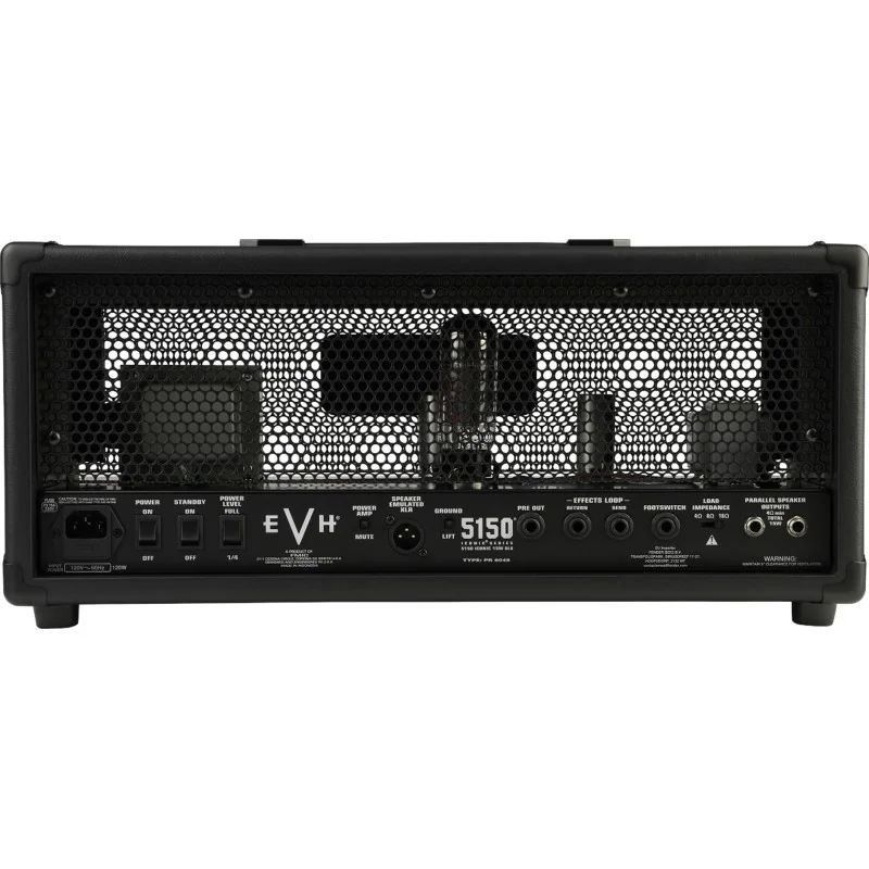 EVH 5150 Iconic Series 15W 6L6 Head Black 230V vue de dos