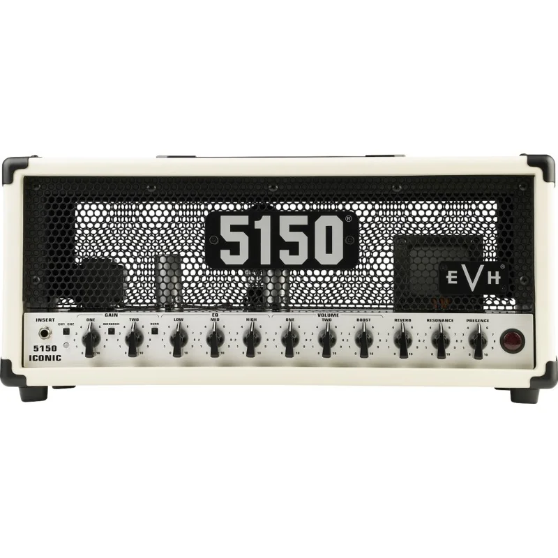 EVH 5150 Iconic Series 15W 6L6 Head Ivory 230V vue de face