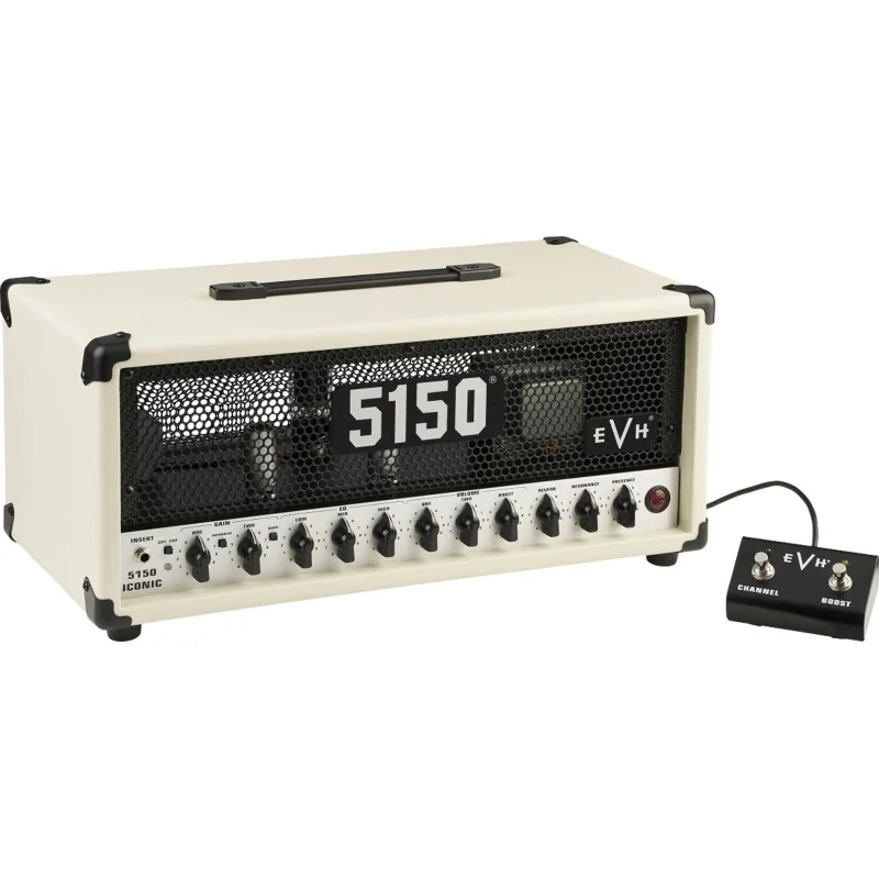 EVH 5150 Iconic Series 15W 6L6 Head Ivory 230V avec footswitch