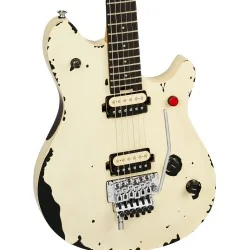 EVH Limited Edition Wolfgang Special Striped Series Distressed Ivory vue de la table