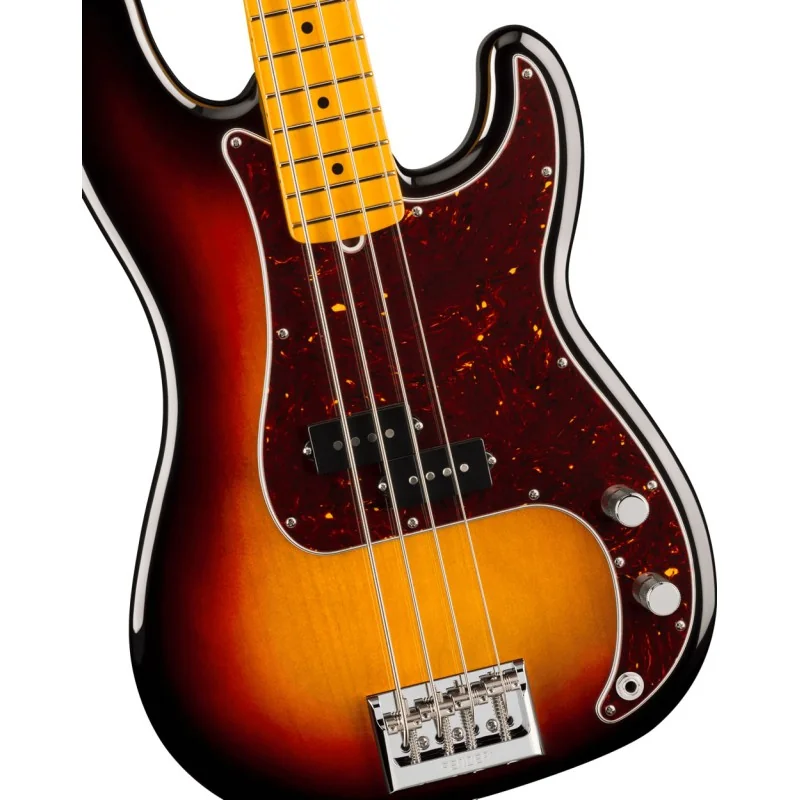Fender American Professional Precision Bass Maple 3-Color Sunburst vue de la table