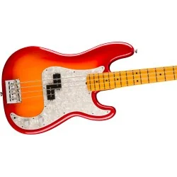 Fender American Professional Precision Bass Maple Aged Cherry Burst vue de la table Fender American Professional Precision Bass Maple Aged Cherry Burst vue de la table