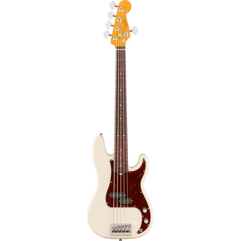 Fender American Professional Precision Bass V Rosewood Olympic White vue de face