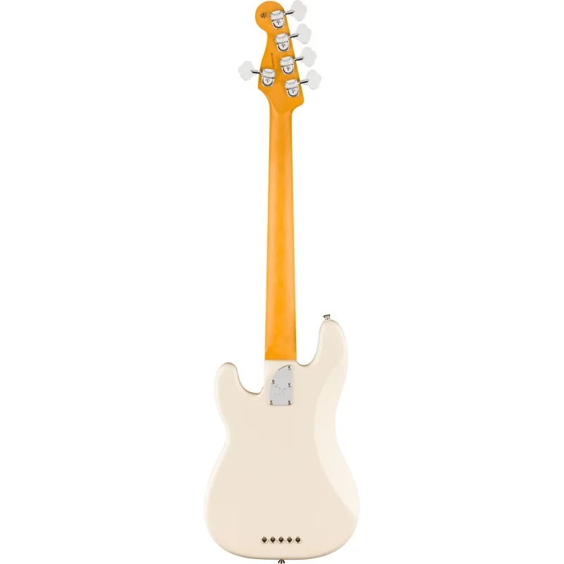 Fender American Professional Precision Bass V Rosewood Olympic White vue de dos