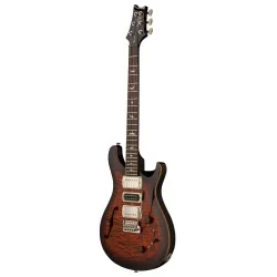 PRS SE Special Semi-Hollow Orange Tiger Smokeburst vue de côté PRS SE Special Semi-Hollow Orange Tiger Smokeburst vue de côté