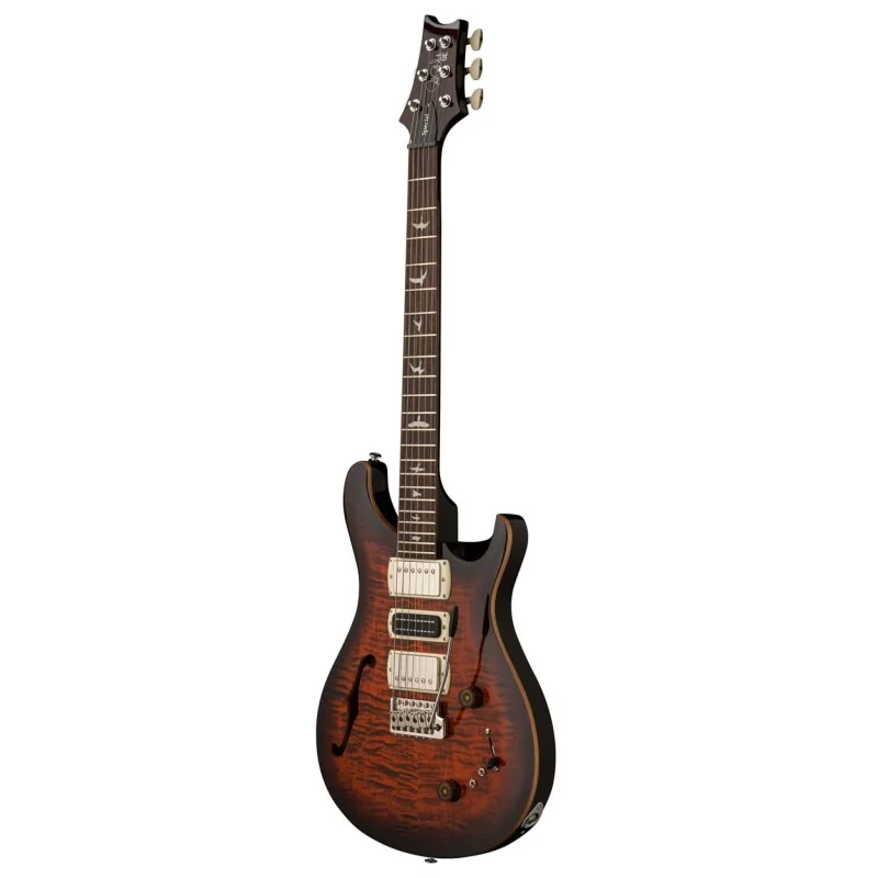 PRS SE Special Semi-Hollow Orange Tiger Smokeburst vue de côté