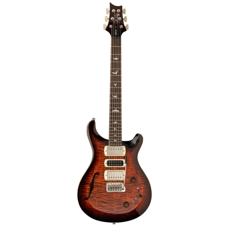 PRS SE Special Semi-Hollow Orange Tiger Smokeburst vue de face