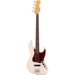 Fender American Professional Jazz Bass Rosewood Olympic White vue de face Fender American Professional Jazz Bass Rosewood Olympic White vue de face