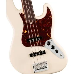 Fender American Professional Jazz Bass Rosewood Olympic White vue de la table Fender American Professional Jazz Bass Rosewood Olympic White vue de la table