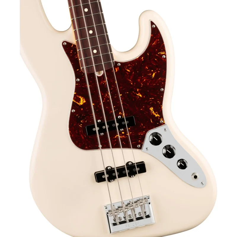 Fender American Professional Jazz Bass Rosewood Olympic White vue de la table