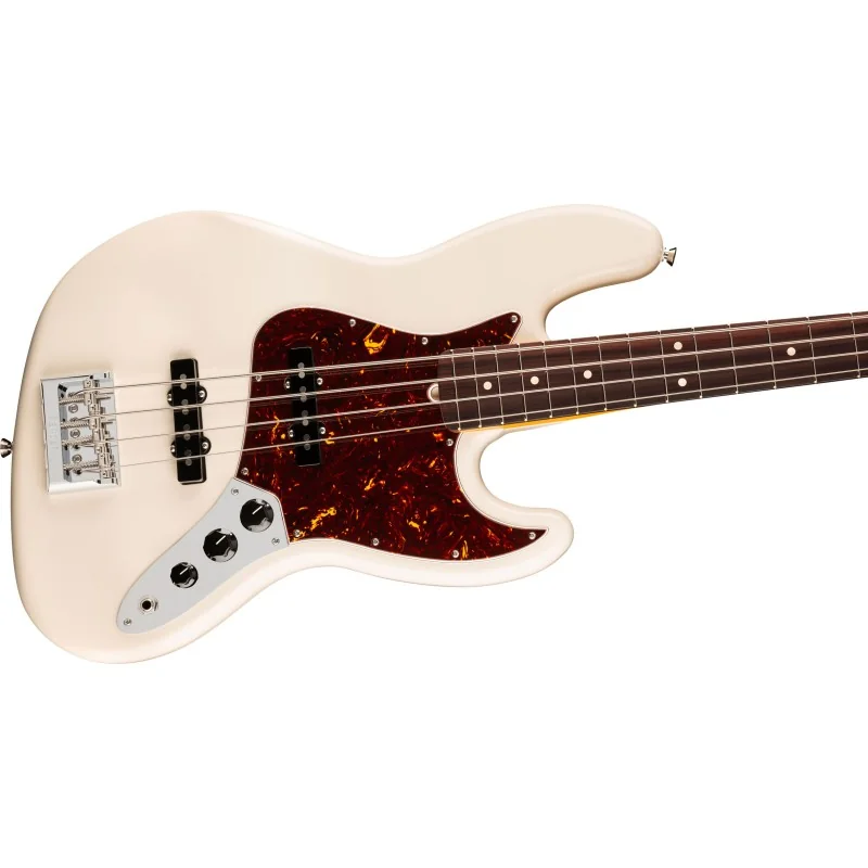 Fender American Professional Jazz Bass Rosewood Olympic White vue de la table
