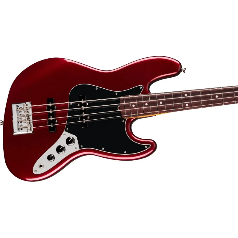 Fender American Professional Jazz Bass Rosewood Oxblood vue de la table