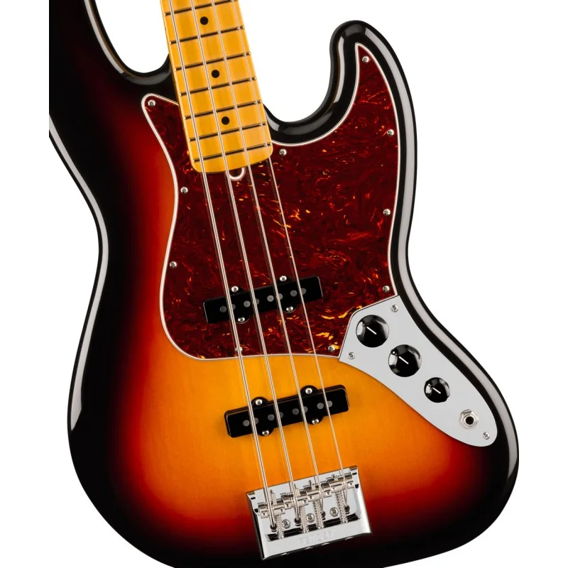 Fender American Professional Jazz Bass Maple 3-Color Sunburst vue de la table