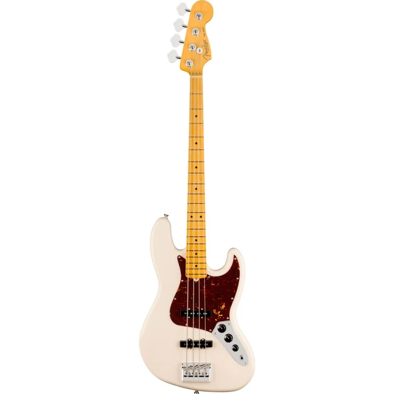 Fender American Professional Jazz Bass Maple Olympic White vue de face