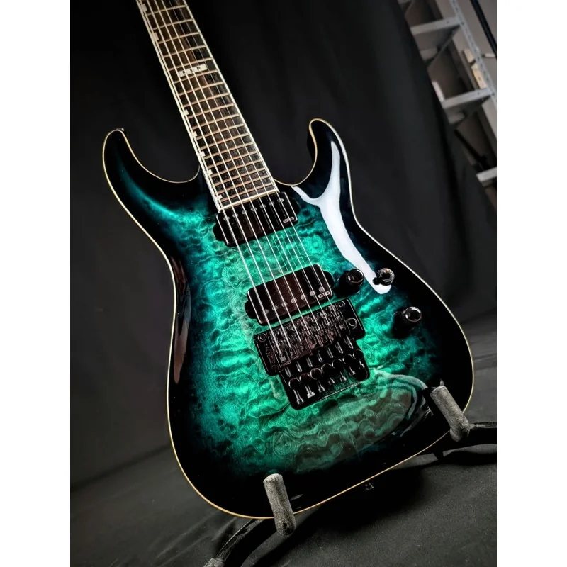ESP E-II Horizon FR-7 Black Turquoise Burst - Occasion