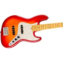 Fender American Professional Jazz Bass Maple Aged Cherry Burst vue de la table Fender American Professional Jazz Bass Maple Aged Cherry Burst vue de la table