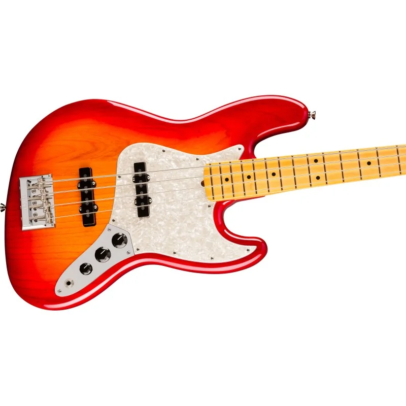 Fender American Professional Jazz Bass Maple Aged Cherry Burst vue de la table