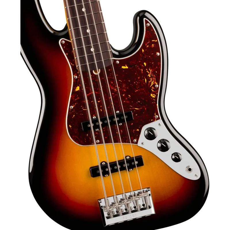 Fender American Professional Jazz Bass V Rosewood 3-Color Sunburst vue de la table